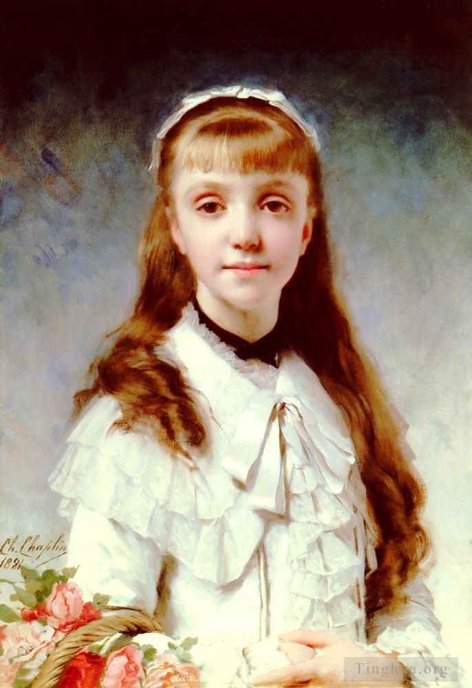 Charles Joshua Chaplin Oil Painting - Sweet Innocence